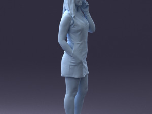woman with smartphone 0122-2 3d print ready Modelo de Impressão 3D