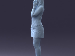 woman with smartphone 0122-2 3d print ready Modelo de Impressão 3D
