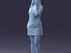 woman with smartphone 0122-2 3d print ready Modelo de Impressão 3D
