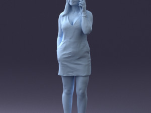woman with smartphone 0122-2 3d print ready Modelo de Impressão 3D