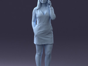 woman with smartphone 0122-2 3d print ready Modelo de Impressão 3D