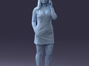 woman with smartphone 0122-2 3d print ready Modelo de Impressão 3D