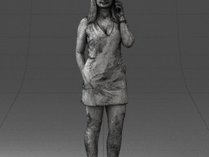 woman with smartphone 0122-2 3d print ready Modelo de Impressão 3D