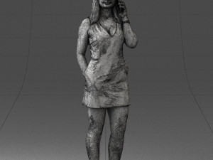woman with smartphone 0122-2 3d print ready Modelo de Impressão 3D