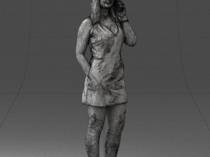 woman with smartphone 0122-2 3d print ready Modelo de Impressão 3D