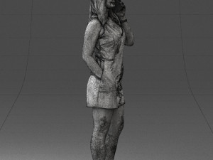 woman with smartphone 0122-2 3d print ready Modelo de Impressão 3D
