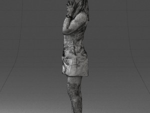 woman with smartphone 0122-2 3d print ready Modelo de Impressão 3D