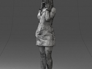 woman with smartphone 0122-2 3d print ready Modelo de Impressão 3D