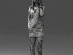 woman with smartphone 0122-2 3d print ready Modelo de Impressão 3D