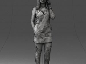 woman with smartphone 0122-2 3d print ready Modelo de Impressão 3D