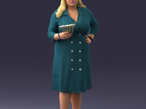 rich woman 0122-1 3d print ready 3D Print Model