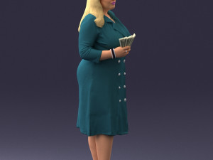 rich woman 0122-1 3d print ready 3D Print Model