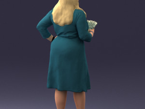 rich woman 0122-1 3d print ready 3D Print Model