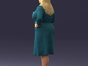 000332 Confident Woman with Money 0122 3dp 3D Print Model