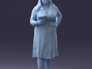 000332 Confident Woman with Money 0122 3dp 3D Print Model