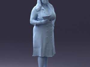 000332 Confident Woman with Money 0122 3dp 3D Print Model