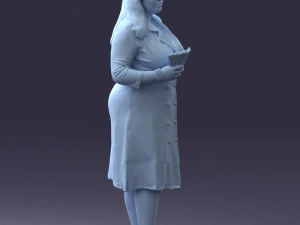 000332 Confident Woman with Money 0122 3dp 3D Print Model