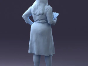 000332 Confident Woman with Money 0122 3dp 3D Print Model
