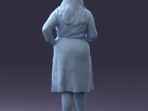 000332 Confident Woman with Money 0122 3dp 3D Print Model