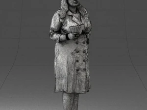 000332 Confident Woman with Money 0122 3dp 3D Print Model
