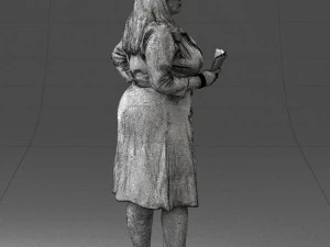 000332 Confident Woman with Money 0122 3dp 3D Print Model