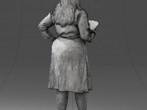 000332 Confident Woman with Money 0122 3dp 3D Print Model