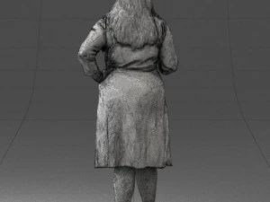 000332 Confident Woman with Money 0122 3dp 3D Print Model