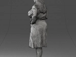 000332 Confident Woman with Money 0122 3dp 3D Print Model