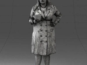 000332 Confident Woman with Money 0122 3dp 3D Print Model