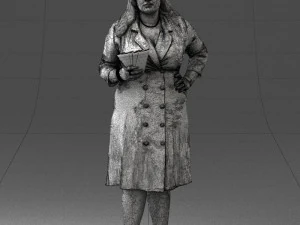 000332 Confident Woman with Money 0122 3dp 3D Print Model