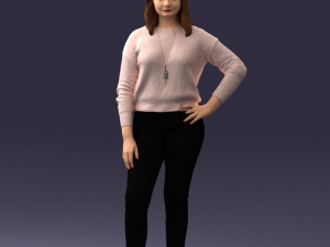 girl in sweater 1224-3 Modelo 3D