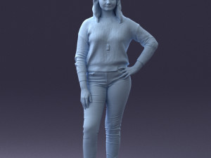 girl in sweater 1224-3 Modelo 3D