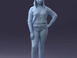 girl in sweater 1224-3 Modelo 3D