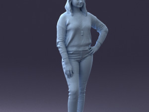 girl in sweater 1224-3 Modelo 3D