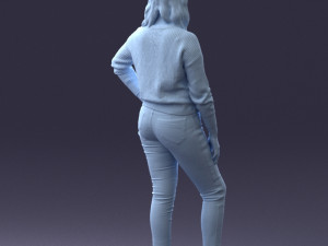 girl in sweater 1224-3 Modelo 3D