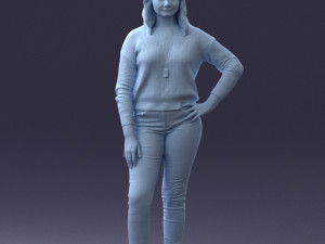 girl in sweater 1224-3 Modelo 3D