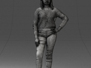 girl in sweater 1224-3 Modelo 3D