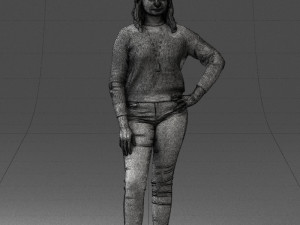 girl in sweater 1224-3 Modelo 3D