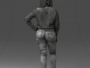 girl in sweater 1224-3 Modelo 3D