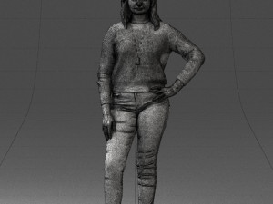 girl in sweater 1224-3 Modelo 3D
