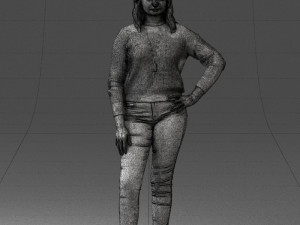 girl in sweater 1224-3 Modelo 3D