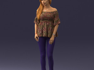 fashion girl 0613-2 3d print ready Modelo de Impressão 3D