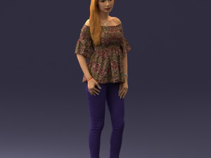 fashion girl 0613-2 3d print ready Modelo de Impressão 3D
