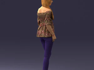 000270 Young Woman in Blouse and Heels 0613 3dp 3D Print Model