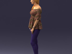 fashion girl 0613-2 3d print ready Modelo de Impressão 3D