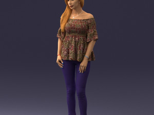 fashion girl 0613-2 3d print ready Modelo de Impressão 3D