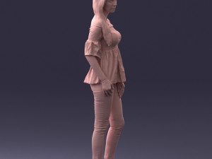 fashion girl 0613-2 3d print ready Modelo de Impressão 3D