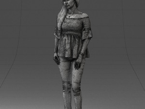 fashion girl 0613-2 3d print ready Modelo de Impressão 3D