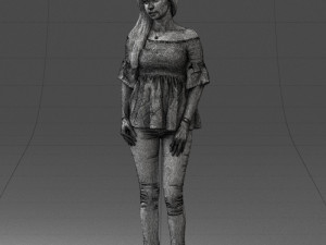 fashion girl 0613-2 3d print ready Modelo de Impressão 3D