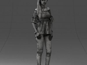 fashion girl 0613-2 3d print ready Modelo de Impressão 3D